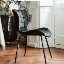 Lot de 2 chaises en velours noir - Mazzia