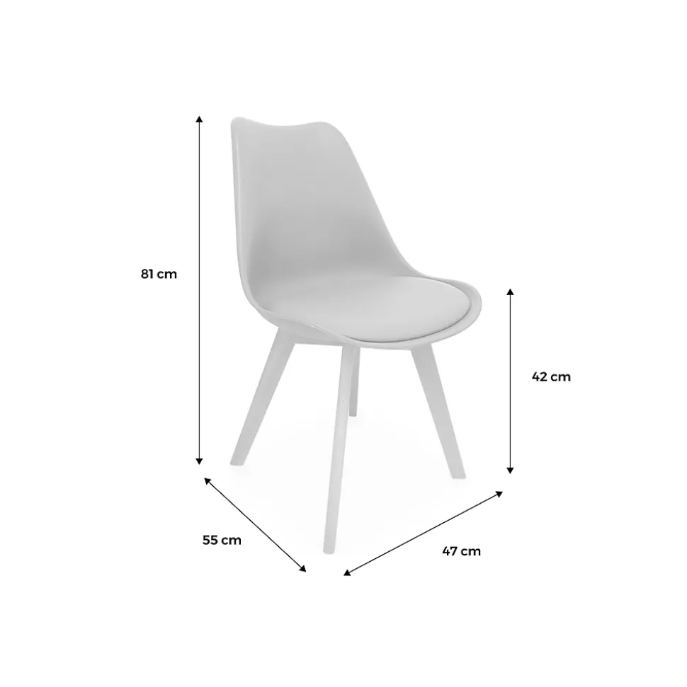 Lot de 6 chaises scandinaves. pieds bois de hêtre. chaises 1 place. vert céladon