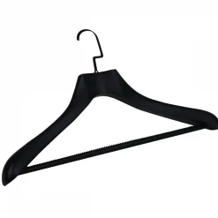 Lot de 12 cintres 44.5 cm pour manteau adulte premium avec crochet pivotant à 360 degrés - Noir - Vivezen