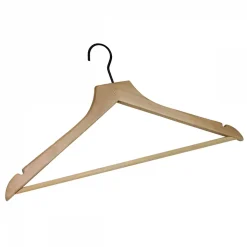 Lot de 20 cintres 44.5 cm pour vêtements adulte premium avec crochet pivotant à 360 degrés - Bois clair - Vivezen