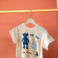 Lot de 40 cintres 32.5 cm pour vêtements enfant avec crochet pivotant à 360 degrés - Bois clair - Vivezen
