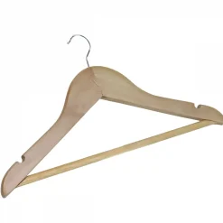 Lot de 40 cintres 32.5 cm pour vêtements enfant avec crochet pivotant à 360 degrés - Bois clair - Vivezen