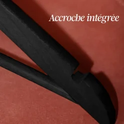 Lot de 40 cintres 32 cm pour vêtements enfant premium avec crochet pivotant à 360 degrés - Noir - Vivezen