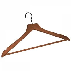 Lot de 20 cintres 44.5 cm pour vêtements adulte premium avec crochet pivotant à 360 degrés - Bois foncé - Vivezen