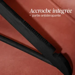Lot de 40 cintres 44.5 cm pour vêtements adulte premium + avec crochet pivotant à 360 degrés - Noir - Vivezen