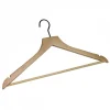Lot de 10 cintres 44.5 cm pour vêtements adulte premium avec crochet pivotant à 360 degrés - Bois clair - Vivezen