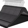 Lot de 50 cintres Cintres en bois noir Helloshop26