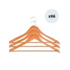 Lot de 96 cintres en bois à Tête en métal chromé pivotante MSV