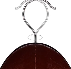 Lot de 10 cintres en bois bois marron Helloshop26