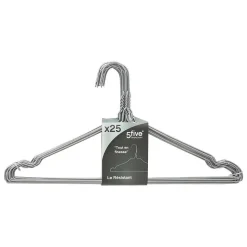 Lot de 25 cintres en métal - Noir- 5five