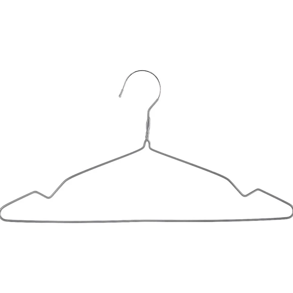 Lot de 10 Cintres en Métal 40cm Gris