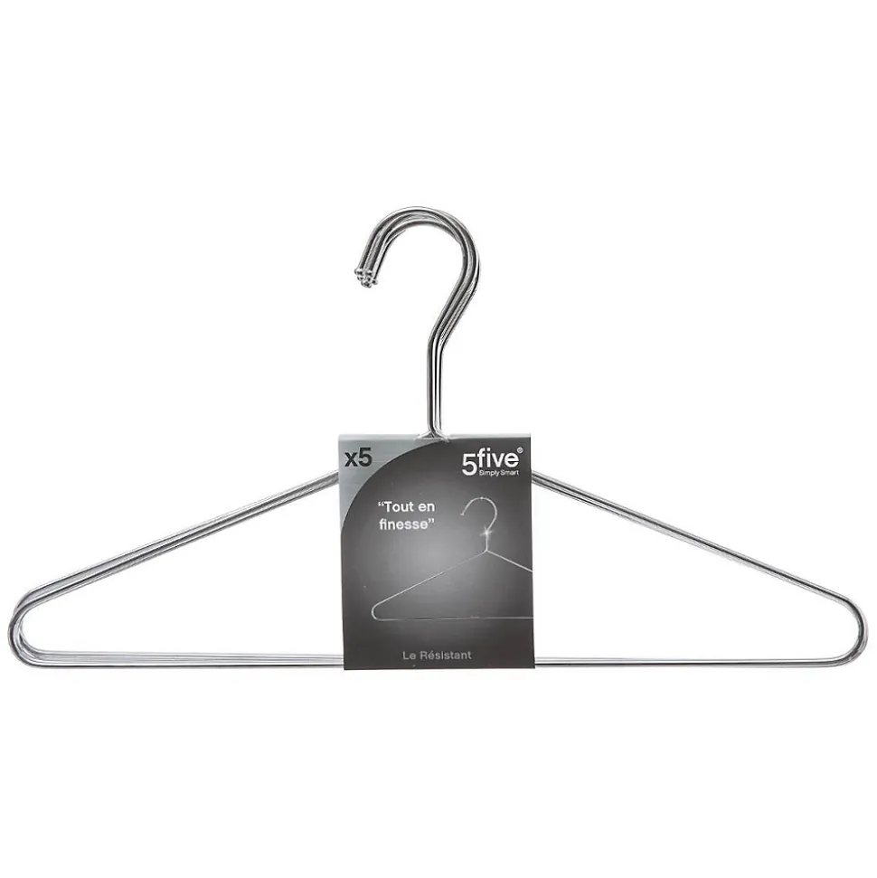 Lot de 5 Cintres en Métal 40cm Chrome