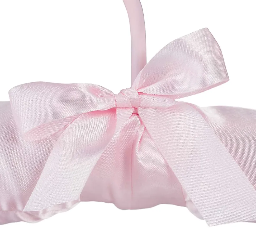 Lot de 10 cintres en satin rose Helloshop26