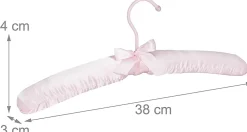 Lot de 5 cintres en satin rose Helloshop26