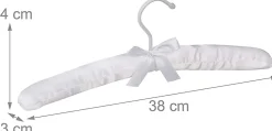 Lot de 5 cintres en satin blanc Helloshop26