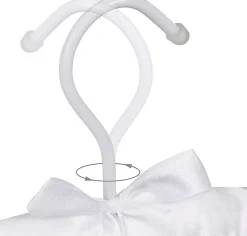 Lot de 10 cintres en satin blanc Helloshop26