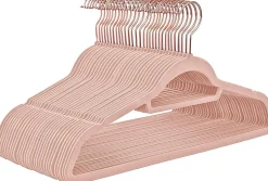 Lot de 30 cintres en velours rose Helloshop26