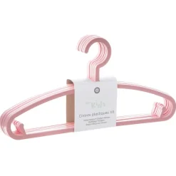 Lot de 6 cintres enfant - plastique - rose - Atmosphera