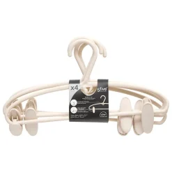 Lot de 4 cintres Hang' Clip - Gris- 5five