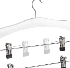 Lot de 3 cintres multiple en bois blanc Helloshop26