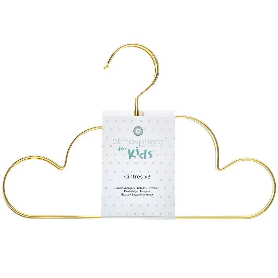 Lot de 3 cintres Nuage doré - Atmosphera