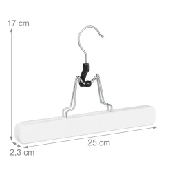 Lot de 12 cintres pince à bois blanc Helloshop26