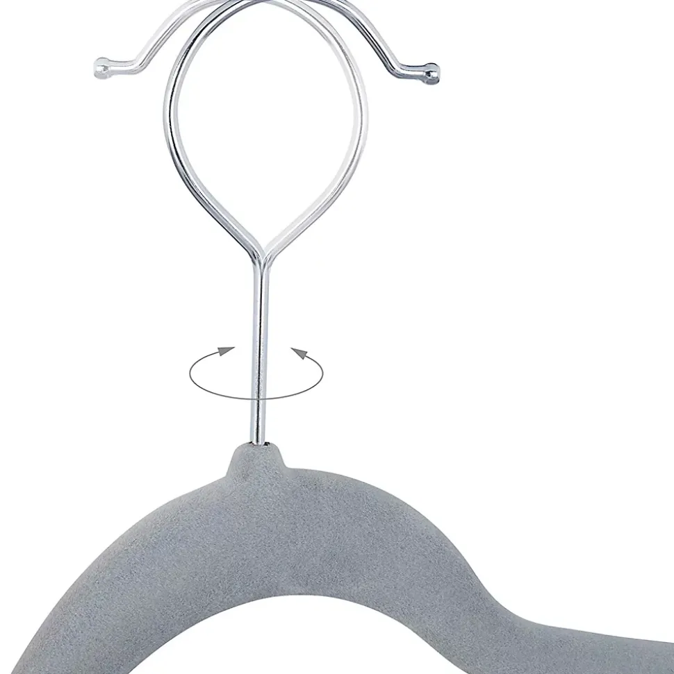 Lot de 12 cintres pinces en gris Helloshop26