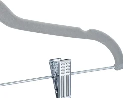 Lot de 12 cintres pinces en gris Helloshop26