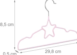 Lot de 10 cintres pour enfants rose Helloshop26