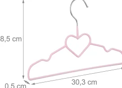 Lot de 10 cintres pour enfants rose Helloshop26