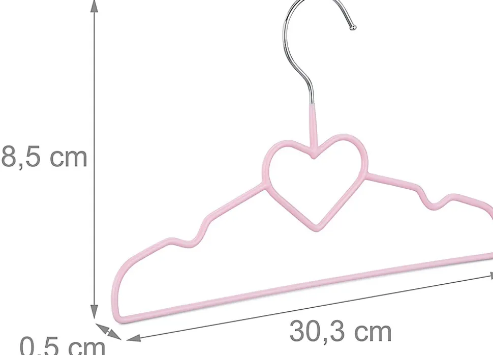 Lot de 10 cintres pour enfants rose Helloshop26
