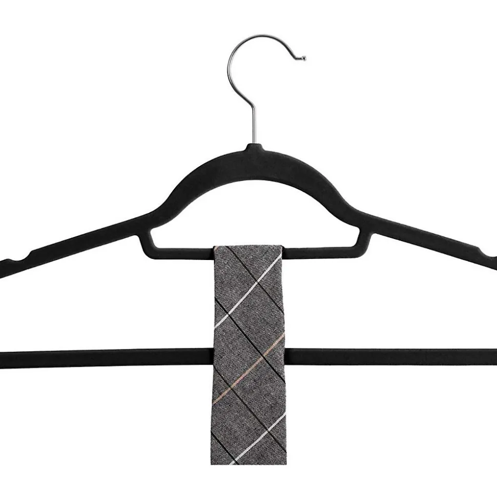 Lot de 20 cintres revêtement velour noir