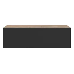 Lot de 2 consoles suspendues étagères murales ELYOS 1 porte bois et noir