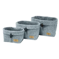 Lot de 3 Corbeilles feutre Feli