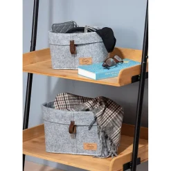 Lot de 3 Corbeilles feutre Feli