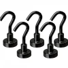Lot de 5 crochets magnétiques - KN16 - Noir