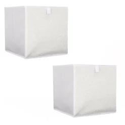 Lot de 2 cubes de rangement pliable bouclette