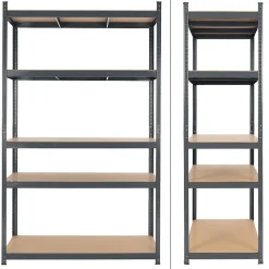 Lot de 2 Etagere d'Atelier - 200x100x60 cm - jusqu'a 875 kg - Anthracite