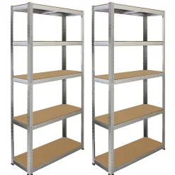 Lot de 2 Etageres de Rangement de 90cm & 1 Etagere d Angle Galwix