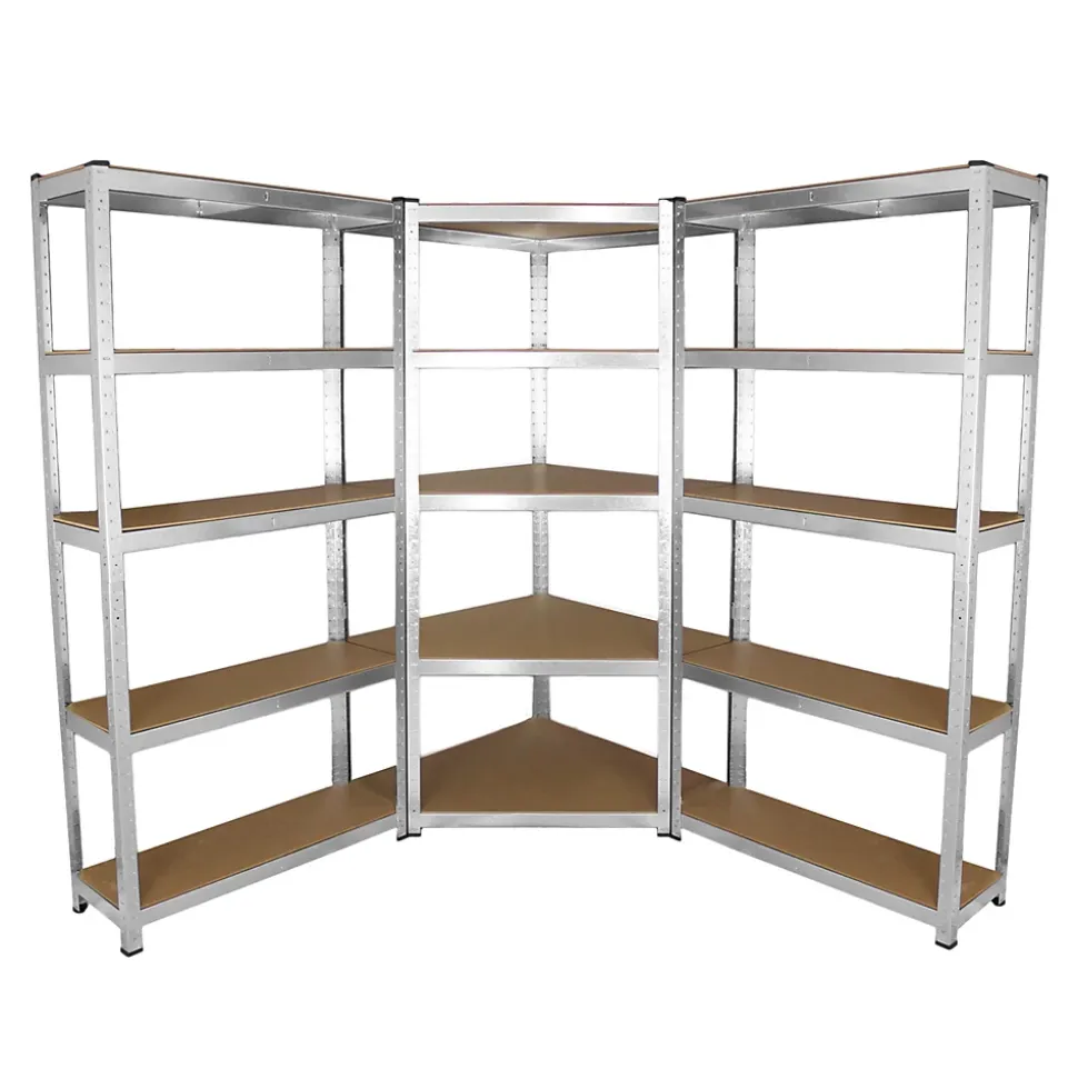 Lot de 2 Etageres de Rangement de 90cm & 1 Etagere d Angle Galwix