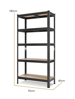 Lot de 2 Etagères de Stockage - Etagère de Cave pour Charges Lourdes - Charge 875kg Max - Etagère d'Atelier Enfichable