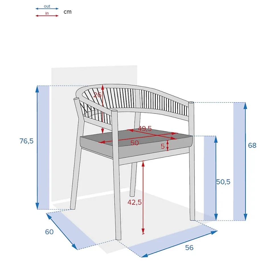 Lot de 2 fauteuils de jardin Tevio Miel - Hespéride