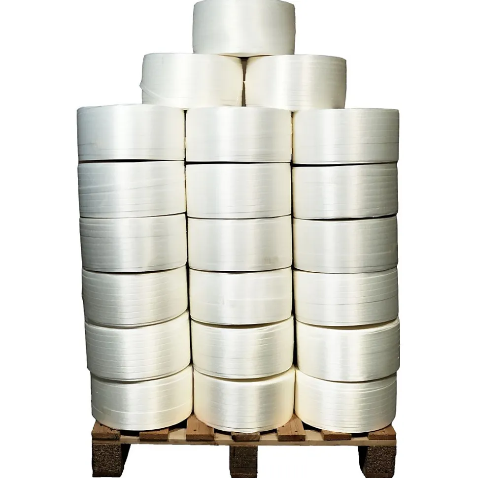 Lot de 52 Feuillards de cerclage fil à fil 19 mm x 600 m dont 12 OFFERTS - Feuillard Haute Résistance 550kg - TECPLAST LFF5