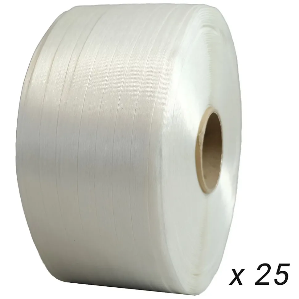 Lot de 25 Feuillards de cerclage fil à fil 13 mm x 1100 m dont 5 OFFERTS - Feuillard Haute Résistance 375kg - TECPLAST LFF3