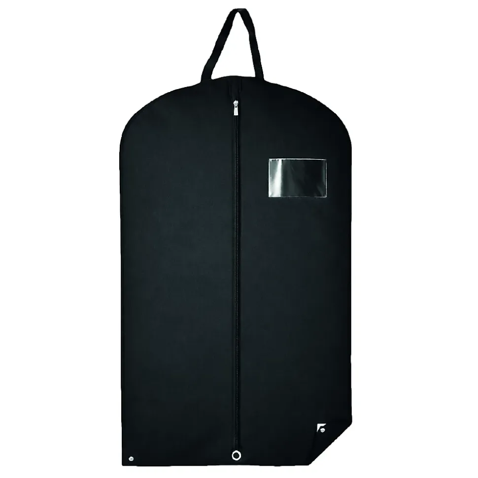 Lot de 3 housses pour vêtements à suspendre, premium pliable avec fenêtre transparente - 60 x 160 cm - Noir - Vivezen