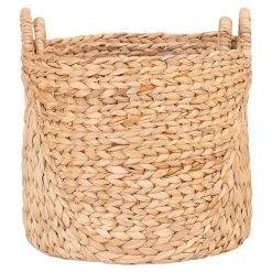Lot de 2 Paniers Décoratifs de Rangement Passo, Marron, Jacinthe d'Eau, 35x35x37 cm, Seven Design