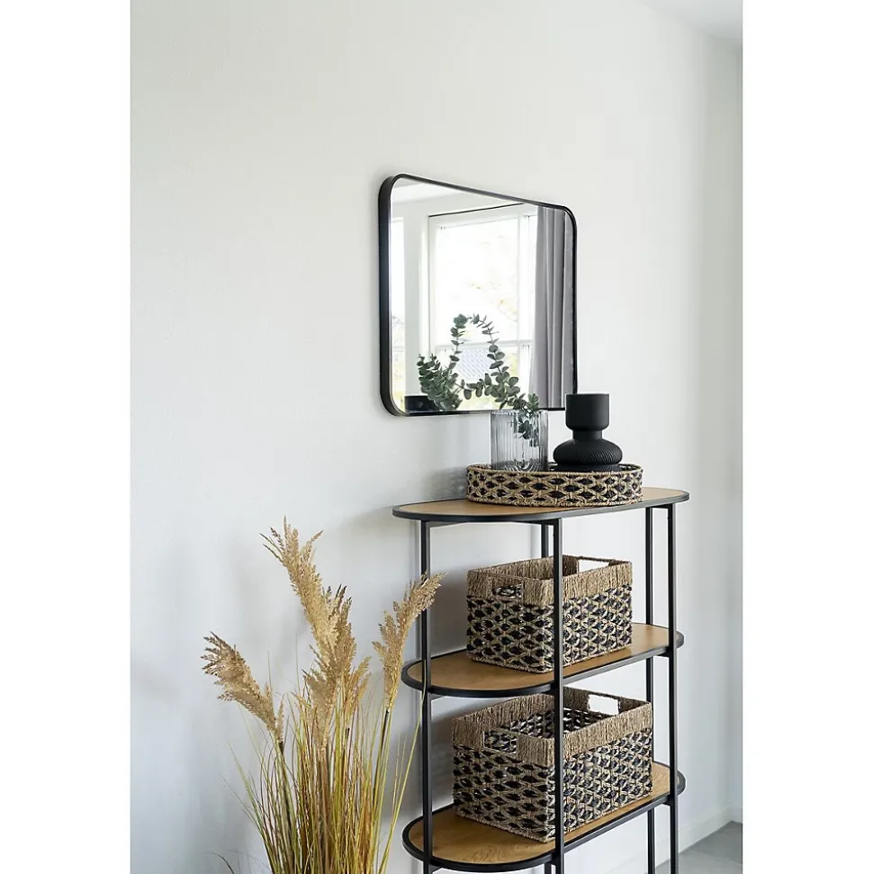 Lot de 2 Paniers Décoratifs de Rangement Salar, Marron, Herbe de Mer, 40x25x21 cm, Seven Design