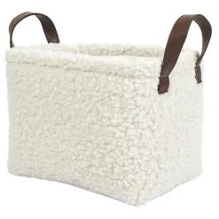 Lot de 3 paniers de rangement en bouclette