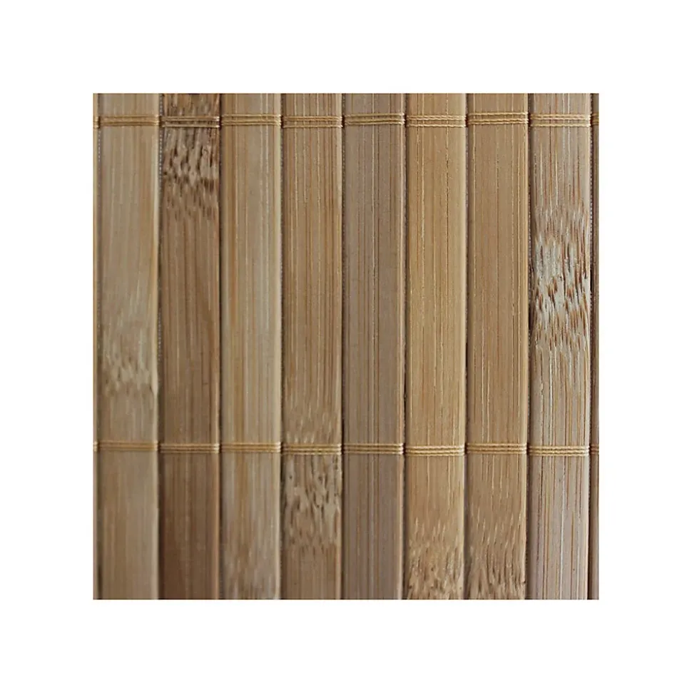 Lot de 6 paniers de rangement bambou tissu blanc 31 x 31 x 20 cm