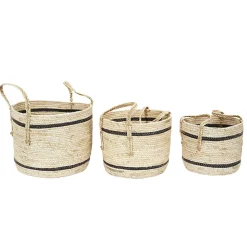 Lot de 3 Paniers en fibre de maïs